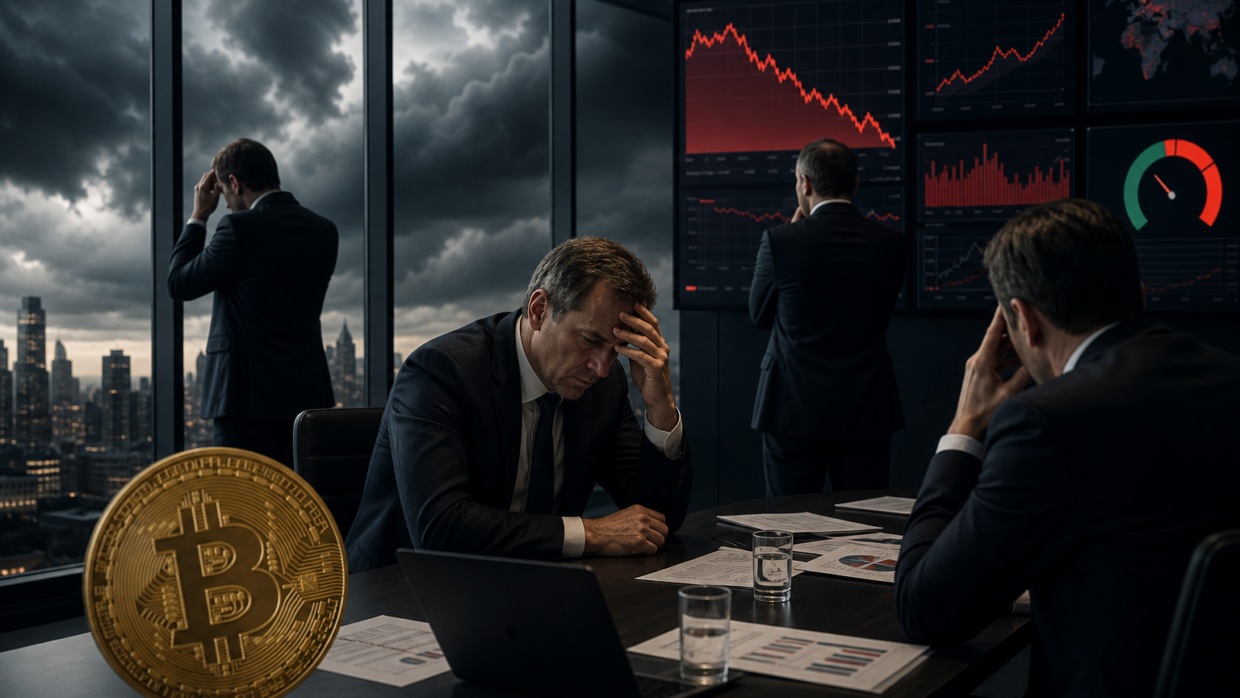 Bitcoin klesá na 58 600 dolarů a index strachu dosáhl hodnoty 12. DXY posiluje, Strategy ztrácí hotovostní rezervy