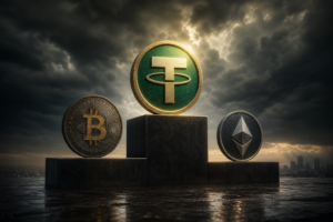 Ethereum na krátký čas ztratil druhé místo v žebříčku, předstihlo ho Tether